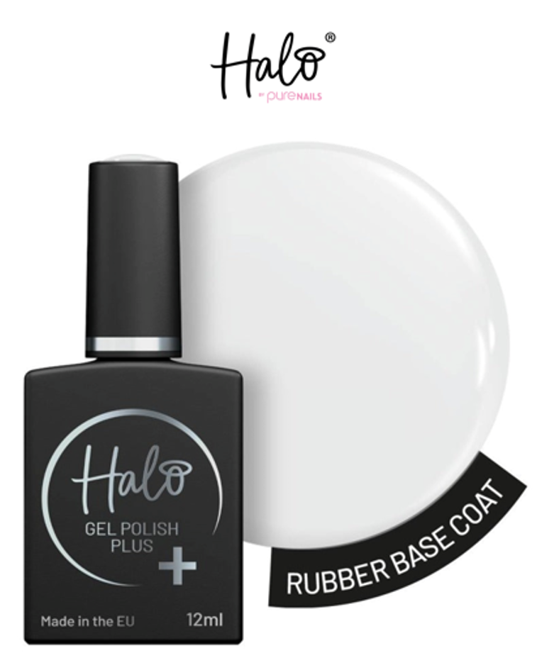 HALO GEL POLISH PLUS RUBBER BASE COAT - 12ML - HEMA FREE