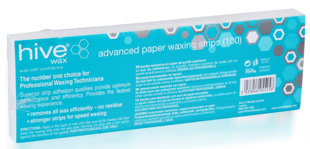 HIVE ADVANCED PAPER WAXING STRIPS - 100 pack