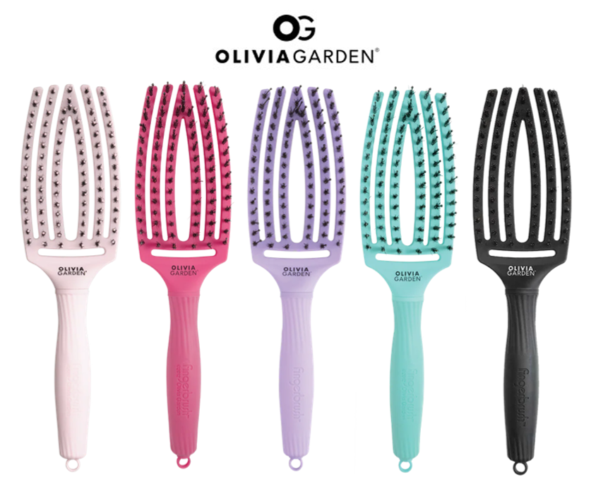 OLIVIA GARDEN FINGERBRUSH CARE ICONIC BOAR & NYLON BRUSH