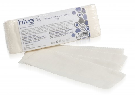 HIVE NATURAL COTTON WAXING STRIPS - 100 pack