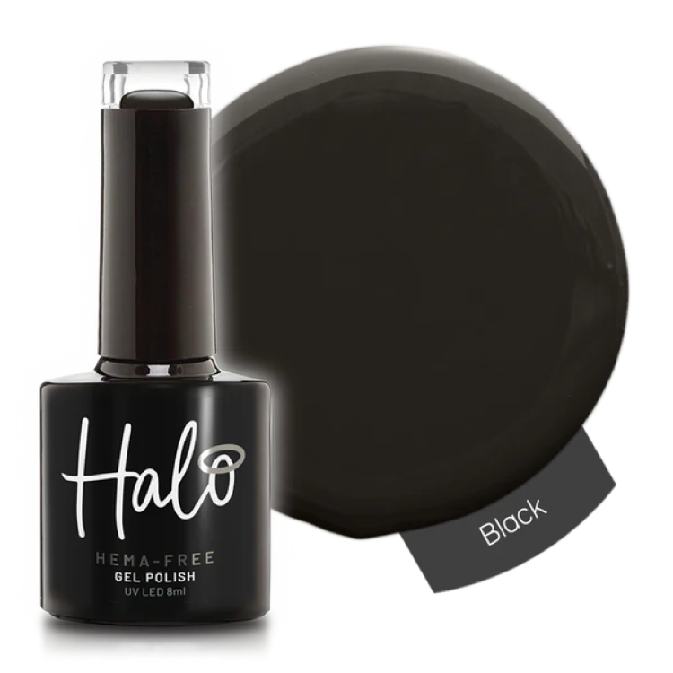 HALO GEL POLISH BLACK - 8ML - HEMA FREE