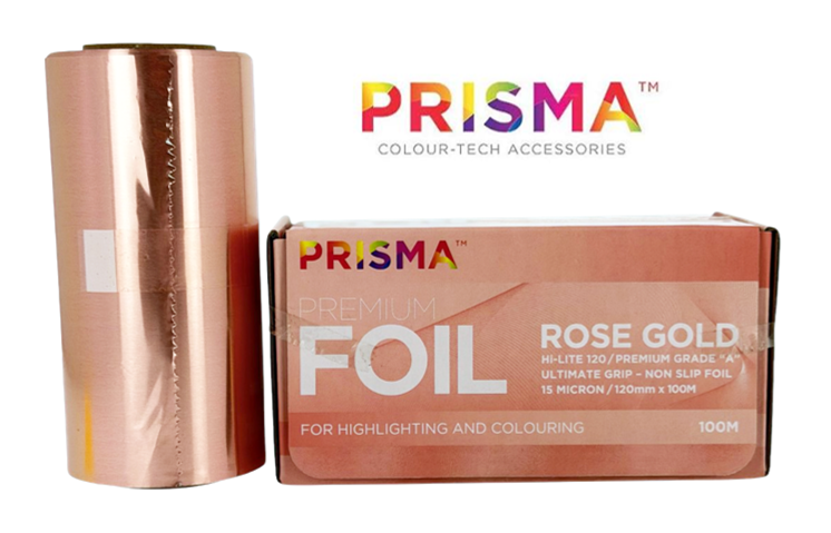 PRISMA FOIL ROLL - ROSE GOLD 12CM X 100M