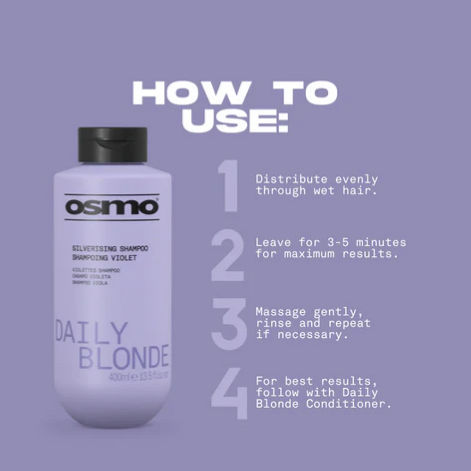 OSMO DAILY BLONDE SILVERISING SHAMPOO - Image 3