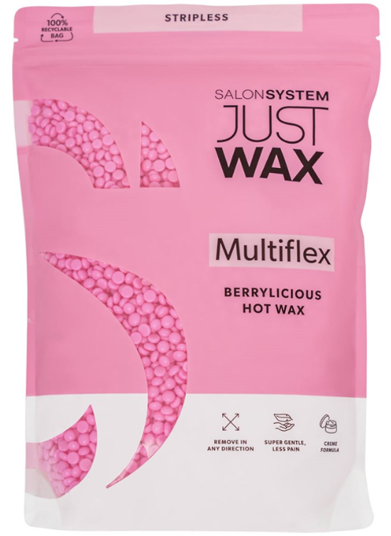 SALON SYSTEM JUST WAX MULTIFLEX BERRYLICIOUS STRIPLESS HOT WAX BEADS - 700g