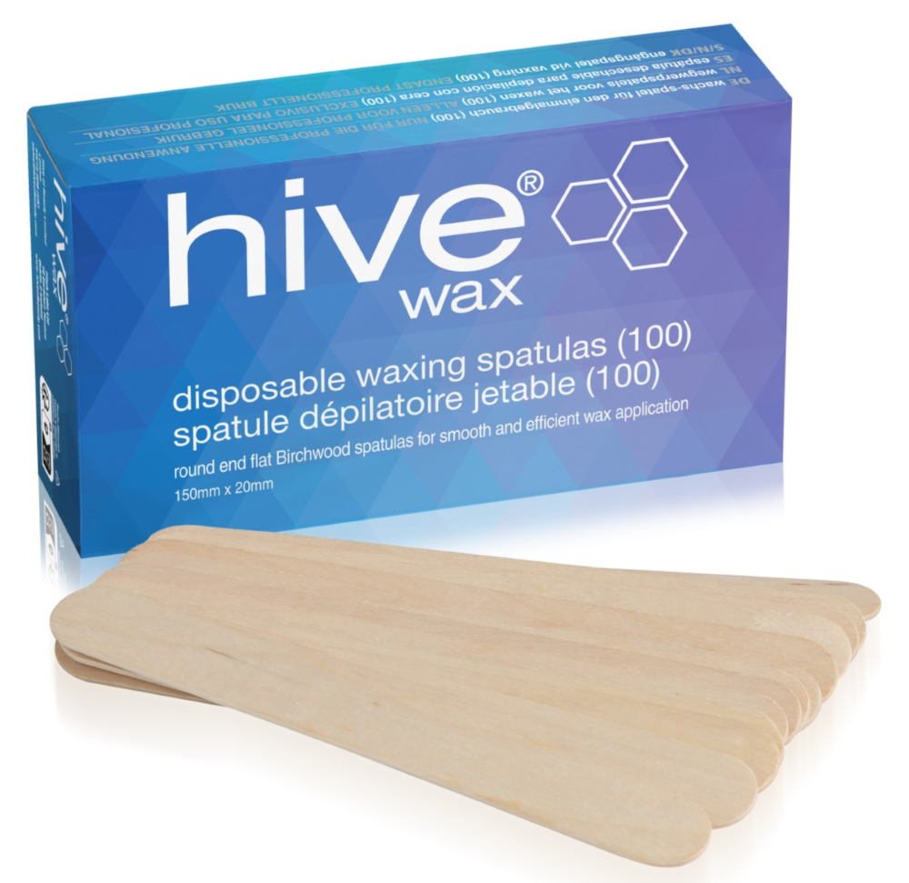 HIVE DISPOSABLE WOODEN SPATULAS - 100 Pack