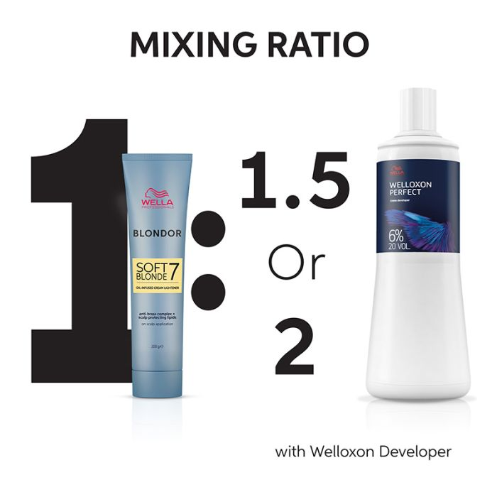 WELLA BLONDOR SOFT BLONDE 7 CREAM - 200g - Image 2