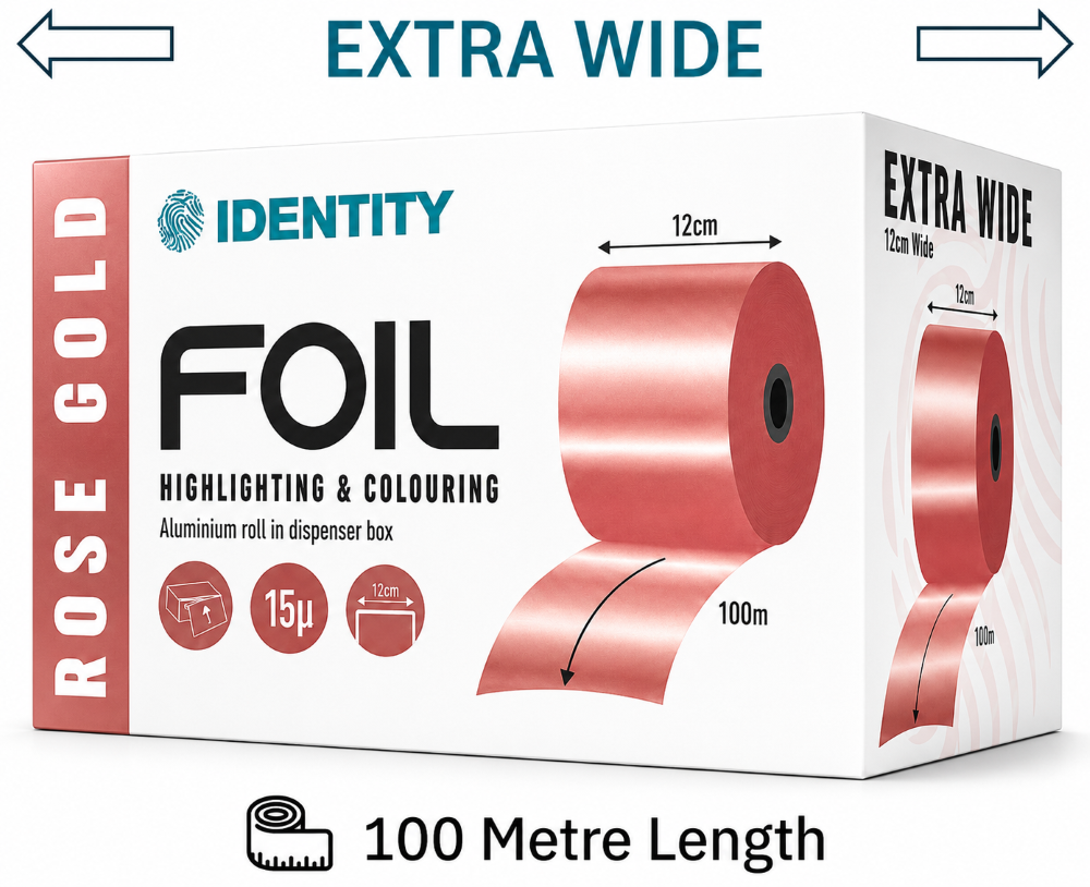 IDENTITY EXTRA WIDE FOIL 12CM X 100M - ROSE GOLD