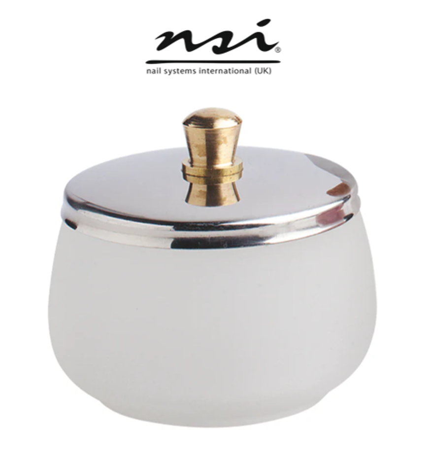 NSI LARGE GLASS DAPPEN DISH WITH LID
