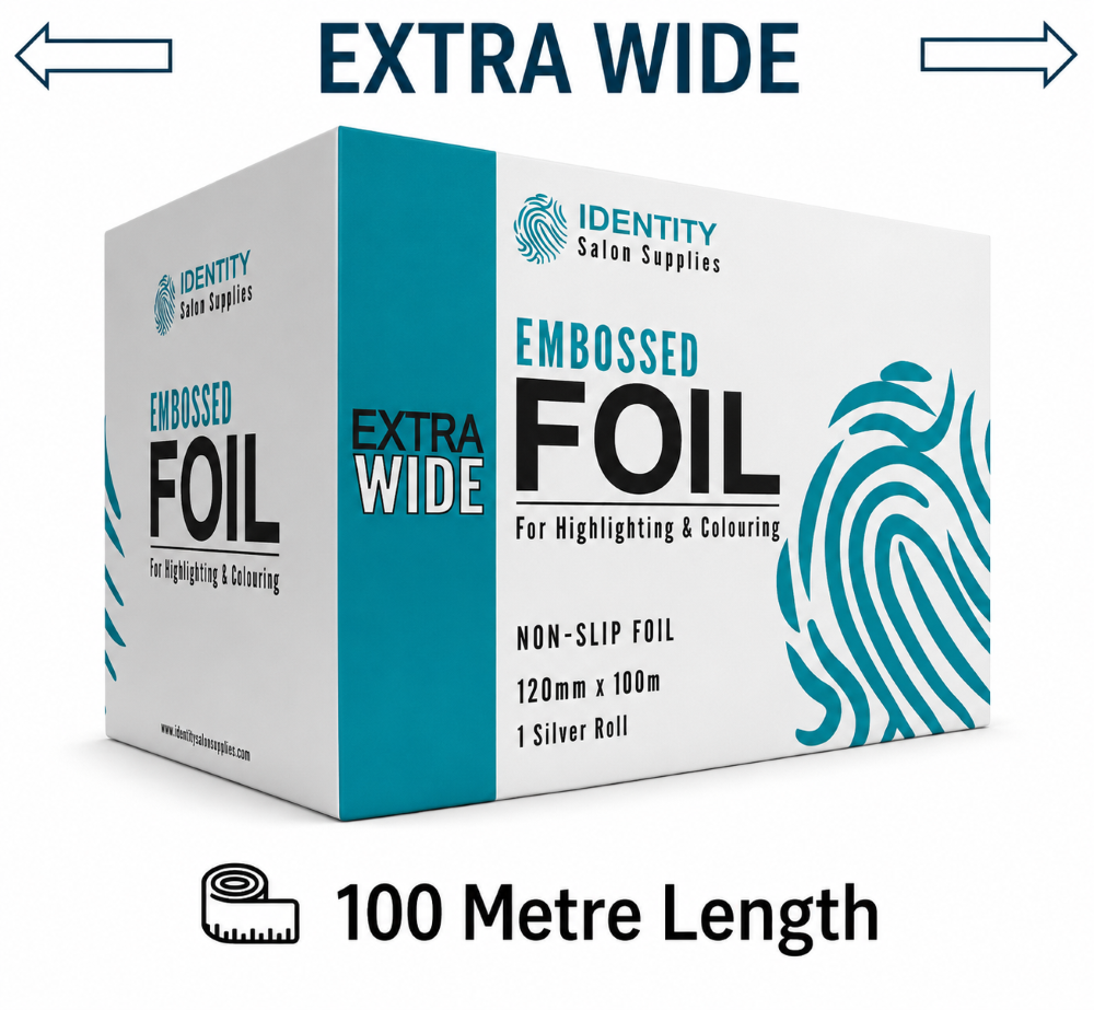 IDENTITY EMBOSSED EXTRA WIDE FOIL 12CM X 100M