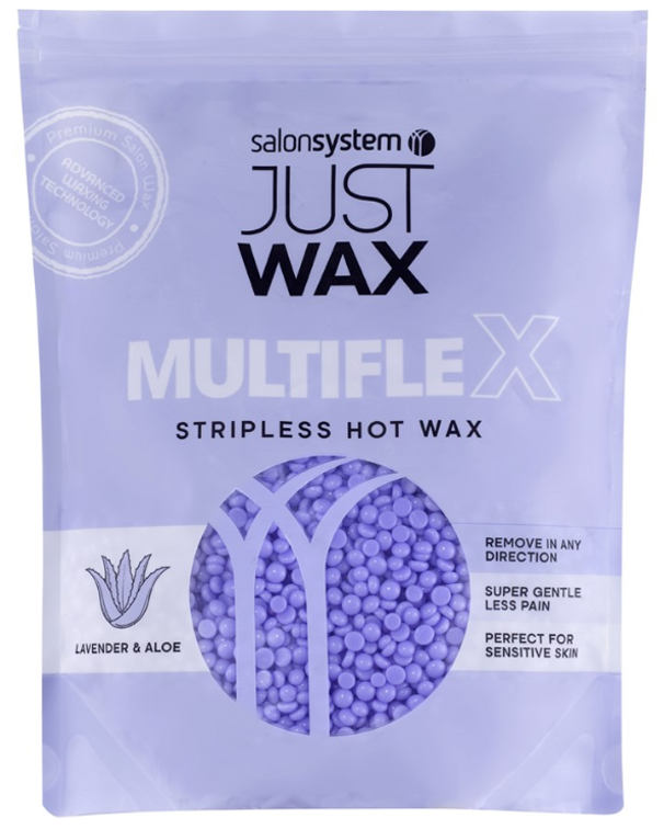 SALON SYSTEM JUST WAX MULTIFLEX LAVENDER & ALOE STRIPLESS HOT WAX BEADS - 700g