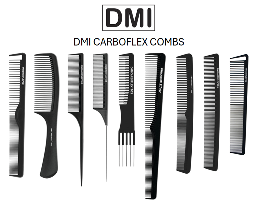DMI CARBOFLEX PROFESSIONAL COMBS - BLACK