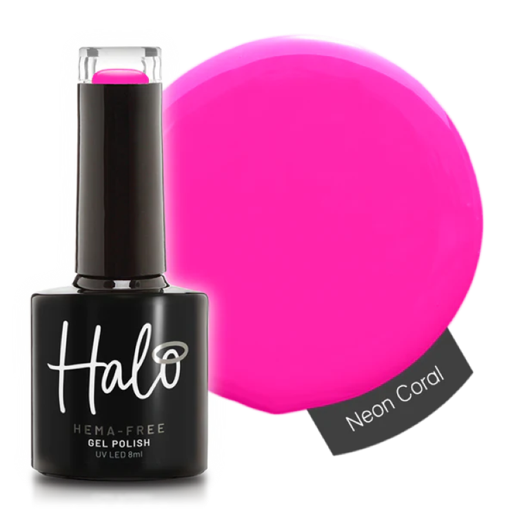 HALO GEL POLISH NEON CORAL - 8ML - HEMA FREE