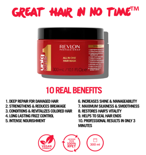 REVLON PROFESSIONAL UNIQUE ONE ALL IN ONE HAIR MASK - 300ml - Image 2