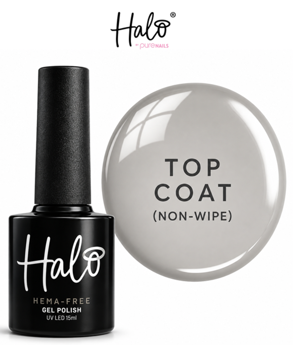 HALO NON-WIPE TOP COAT 15ML - HEMA FREE