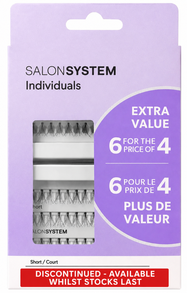 SALON SYSTEM INDIVIDUAL LASHES VALUE PACK - 6 FOR 4 SHORT