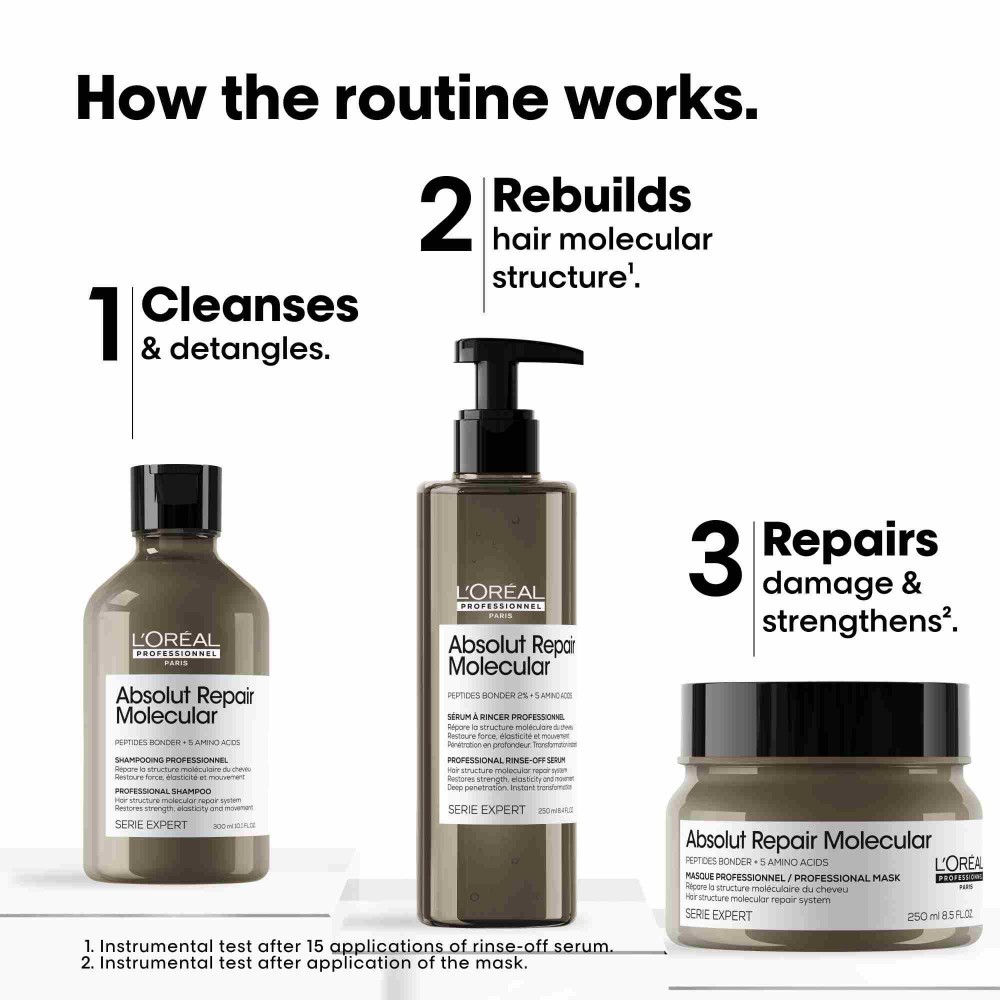 L'ORÉAL SERIE EXPERT ABSOLUT REPAIR MOLECULAR SHAMPOO - Image 4