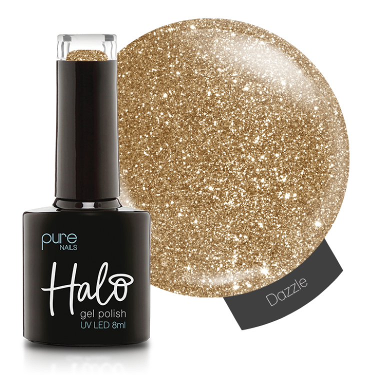 HALO GEL POLISH DAZZLE - 8ML (SPARKLE SEASON) - HEMA FREE