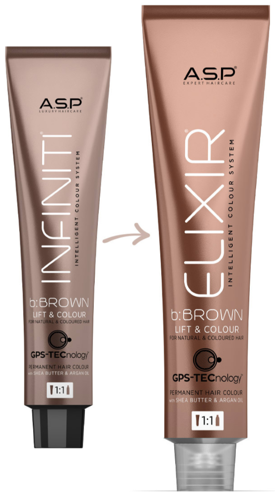 A.S.P ELIXIR (INFINITI) b:BROWN COLOUR SYSTEM -100ml - Image 2