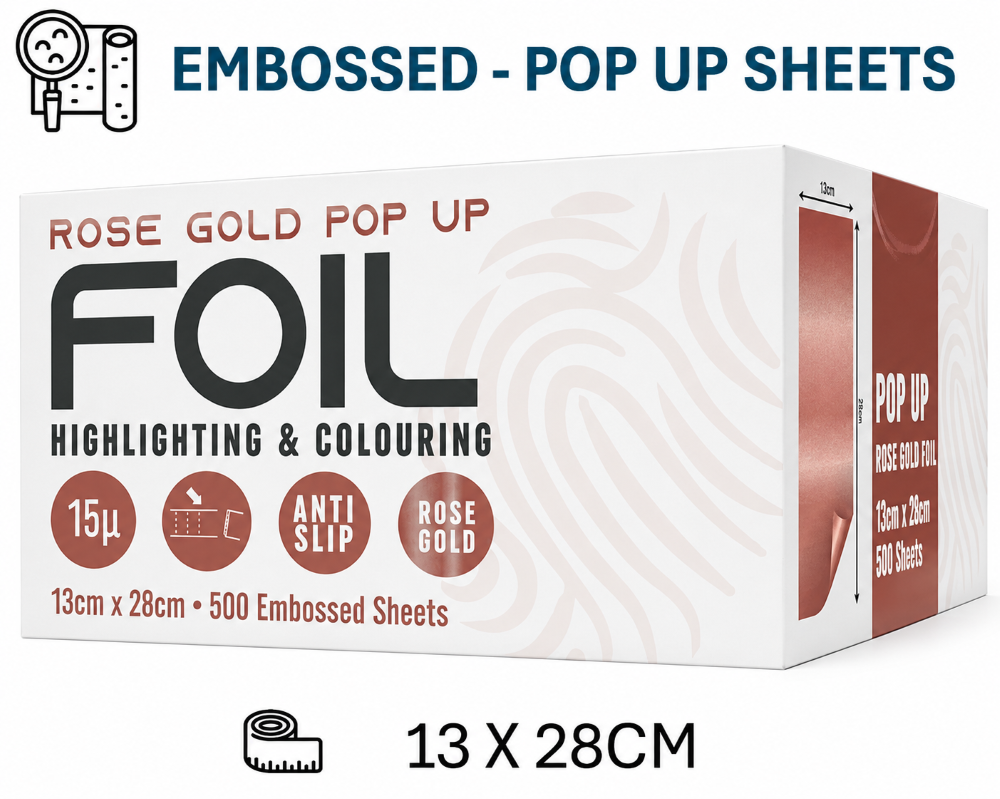 IDENTITY EMBOSSED POP UP SHEETS (500) - ROSE GOLD