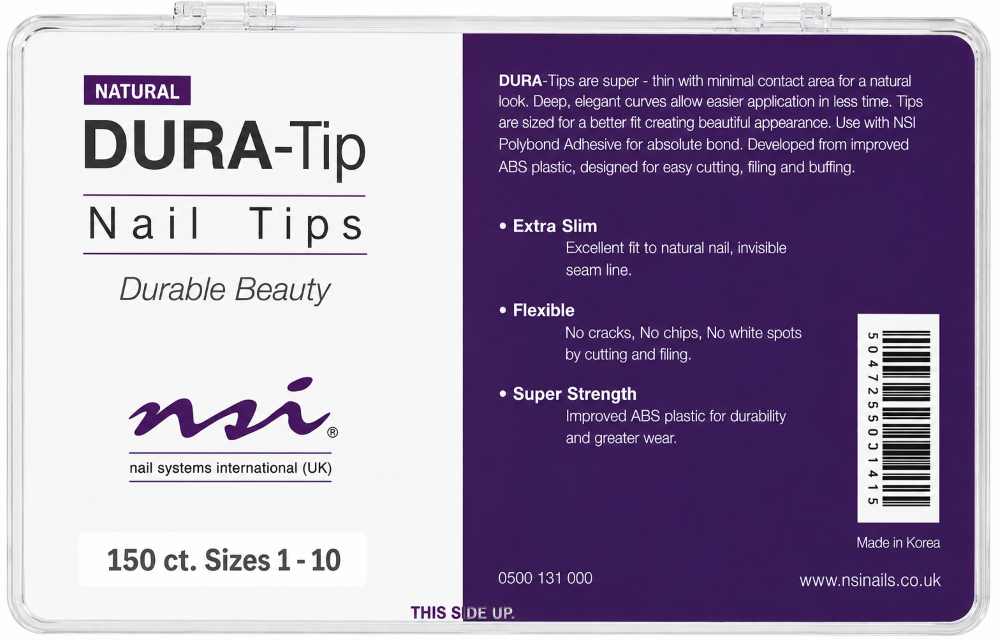 NSI DURA TIPS NATURAL SIZES 1-10 - 150 PACK