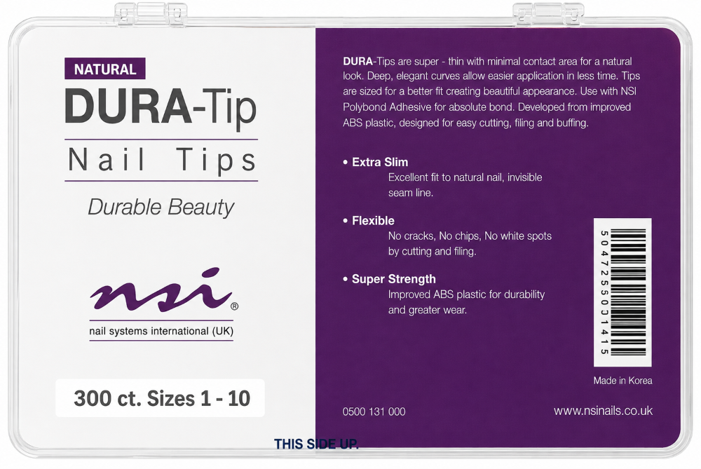 NSI DURA TIPS NATURAL SIZES 1-10 - 300 PACK