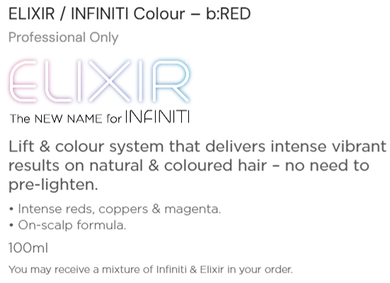 A.S.P ELIXIR (INFINITI) b:RED COLOUR SYSTEM - 100ml - Image 3