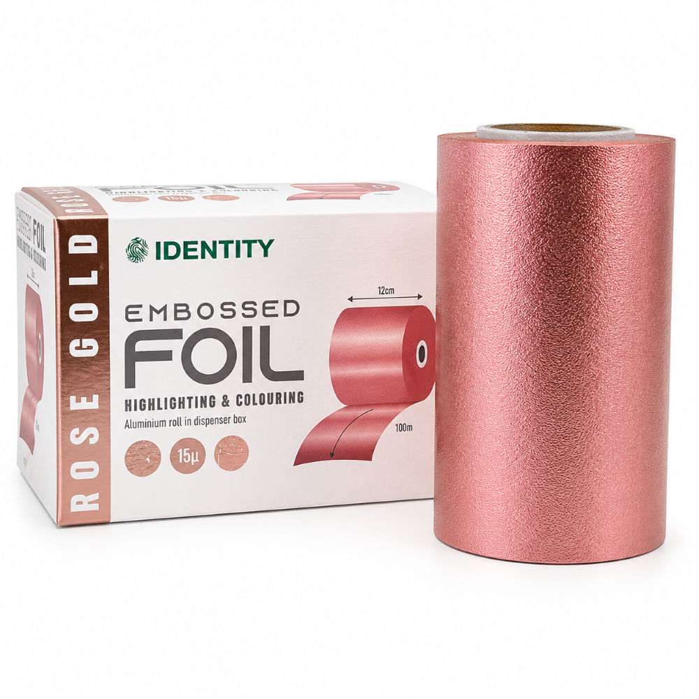 IDENTITY EMBOSSED EXTRA WIDE FOIL 12CM X 100M - ROSE GOLD - Image 2