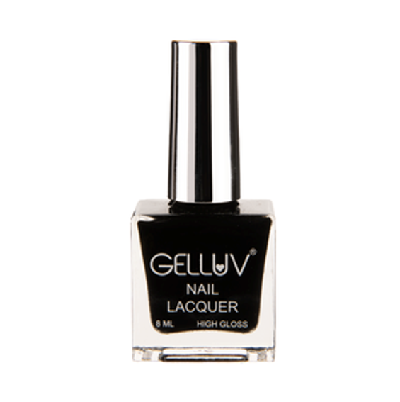 GELLUV NAIL LACQUER - JET BLACK 8ML