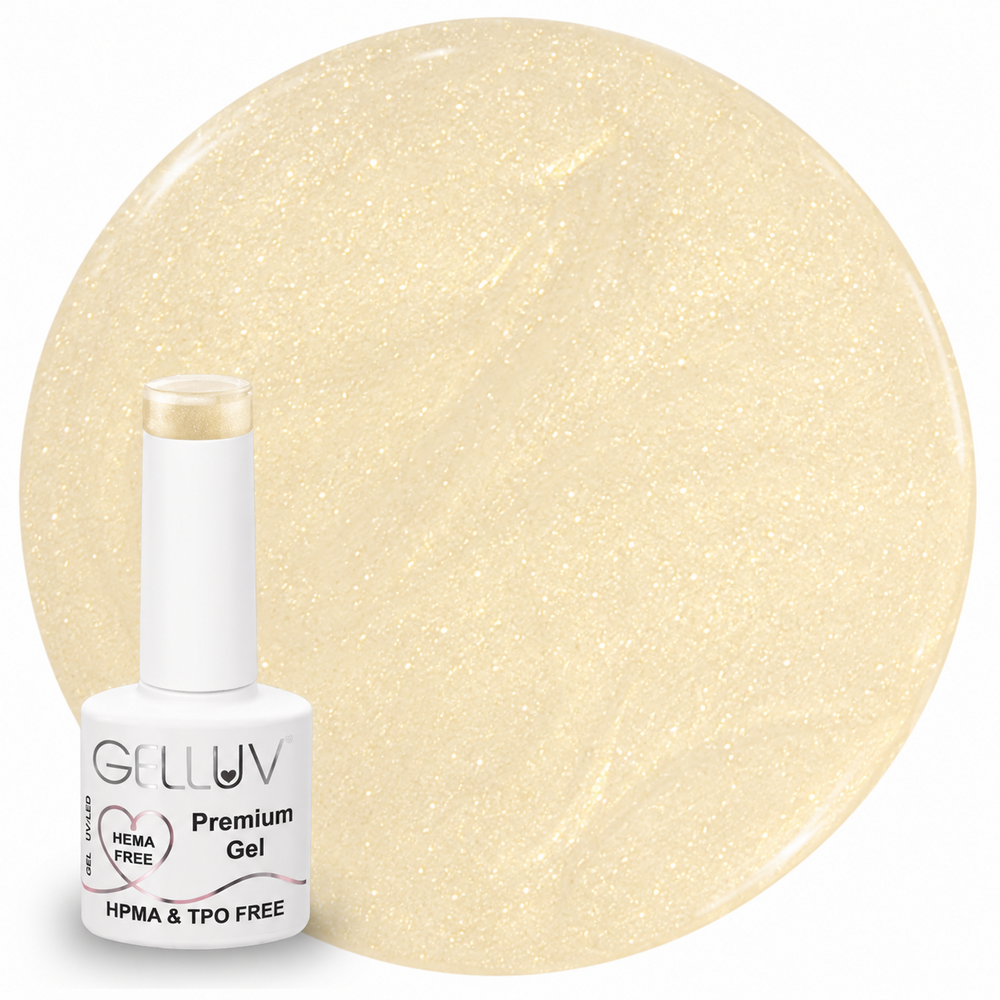 GELLUV NO WIPE SPARKLE TOP COAT 8ML - DIVINE