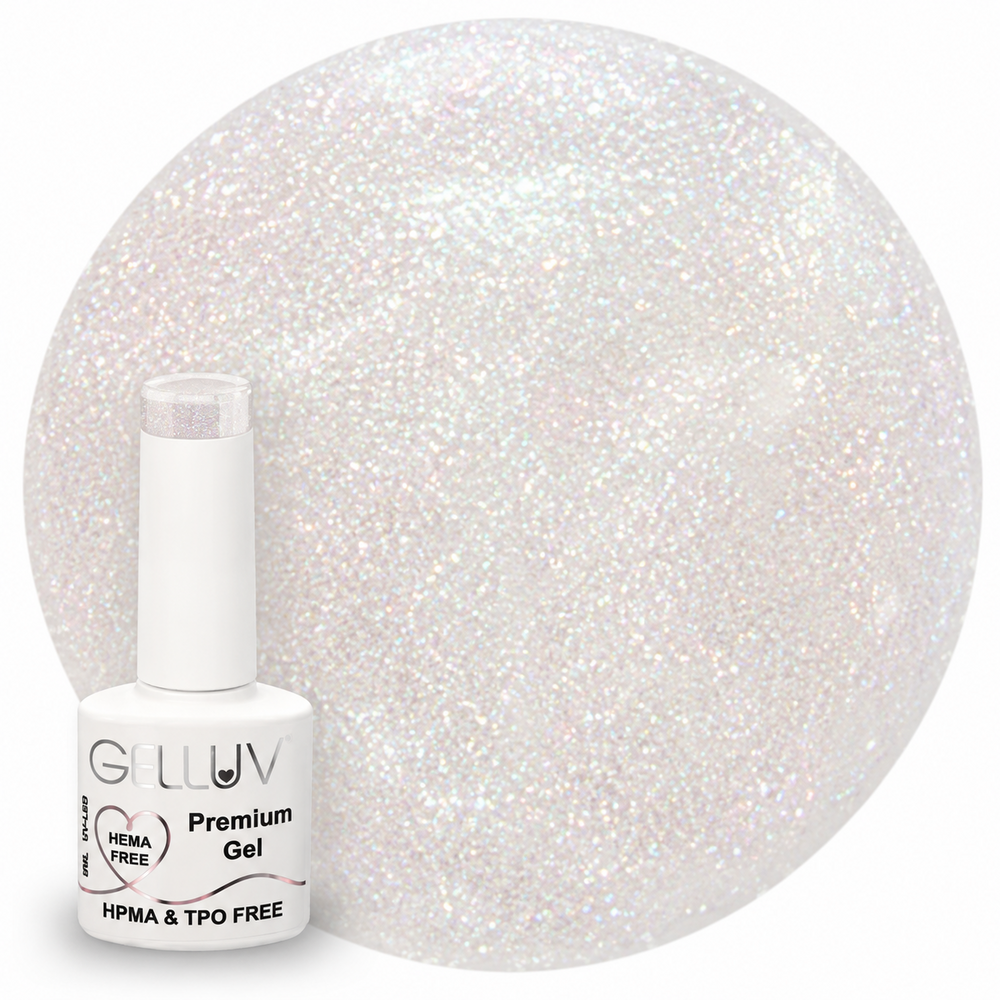 GELLUV NO WIPE SPARKLE TOP COAT 8ML - OPULANCE