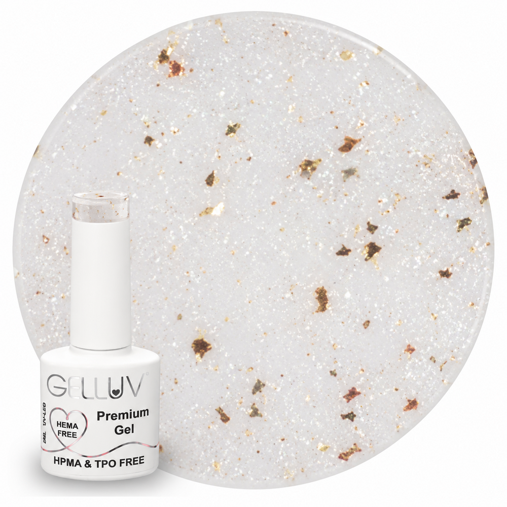 GELLUV NO WIPE SPARKLE TOP COAT 8ML - LUXE