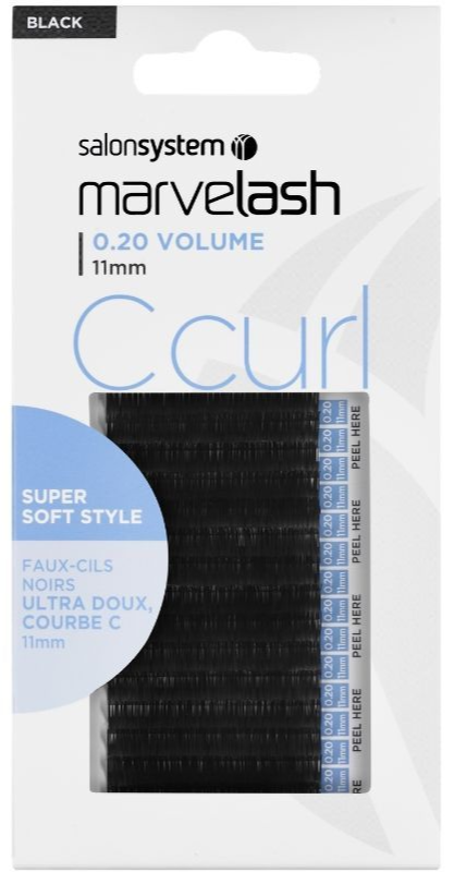 SALON SYSTEM MARVELASH C CURL (VOLUME) 0.20 - 11mm Black